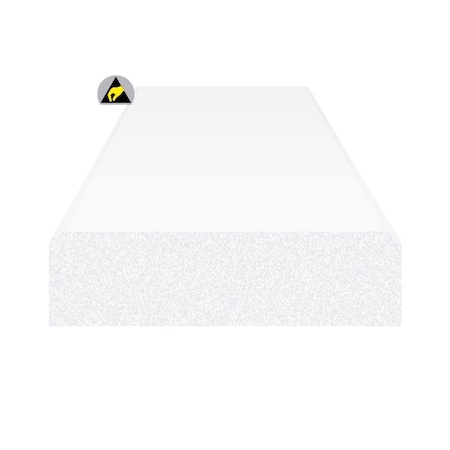 Ergomat Rounded Edge Surface Bumper ESD White RESB120-ESD-W